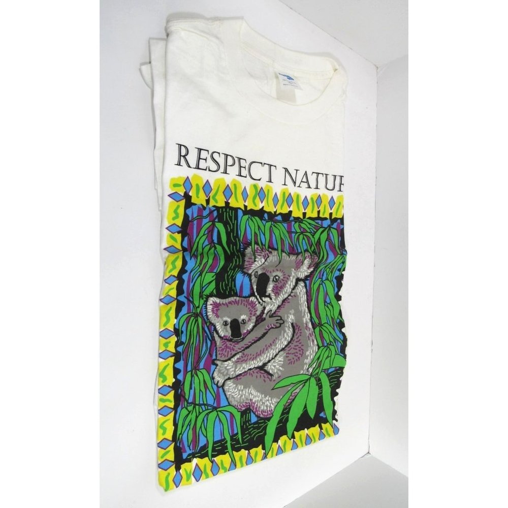 King Brand Adult T-Shirt Respect Nature Size XL Vintage